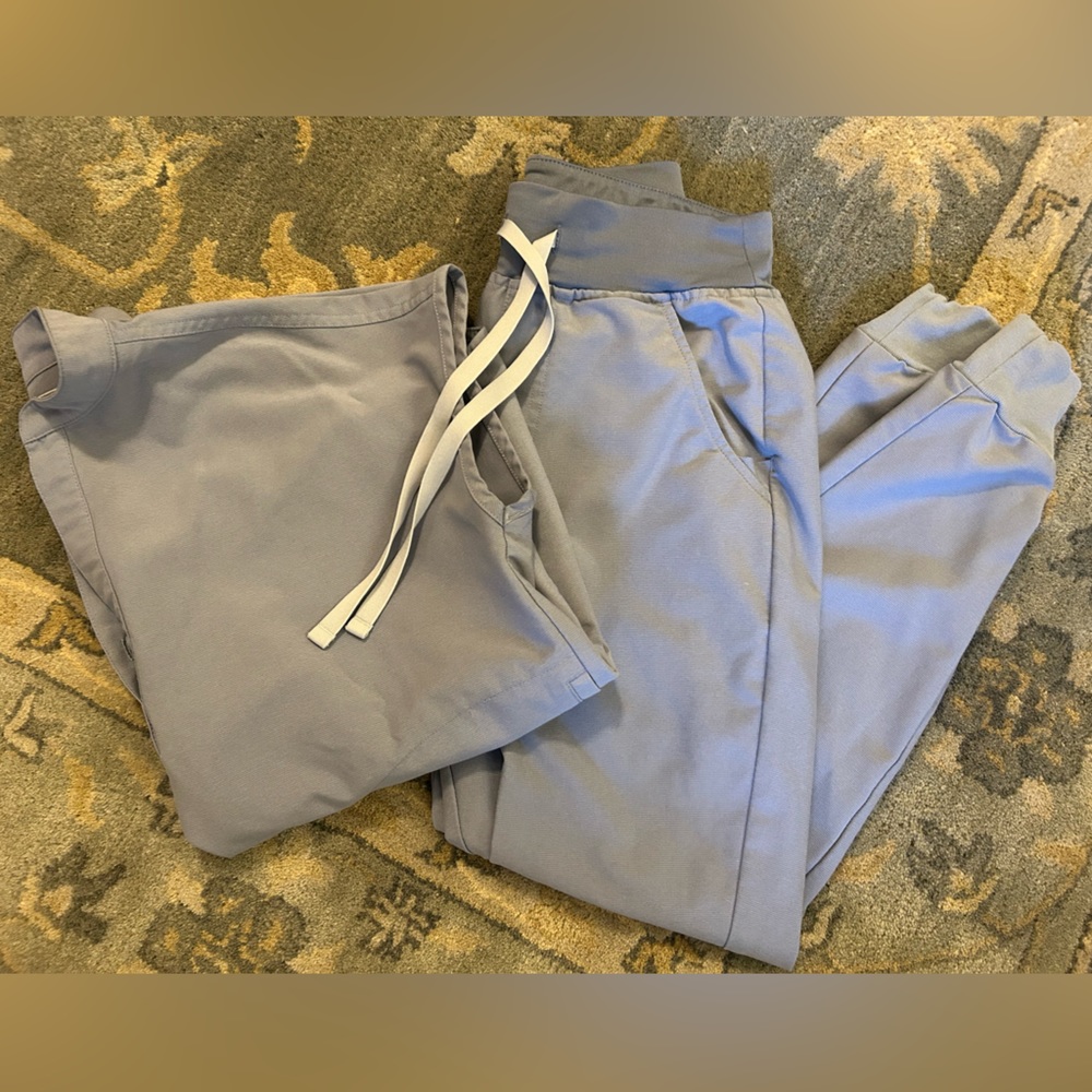 Figs Vapor Blue Space Dye XXS Rafaela XXSP High Waisted Zamora